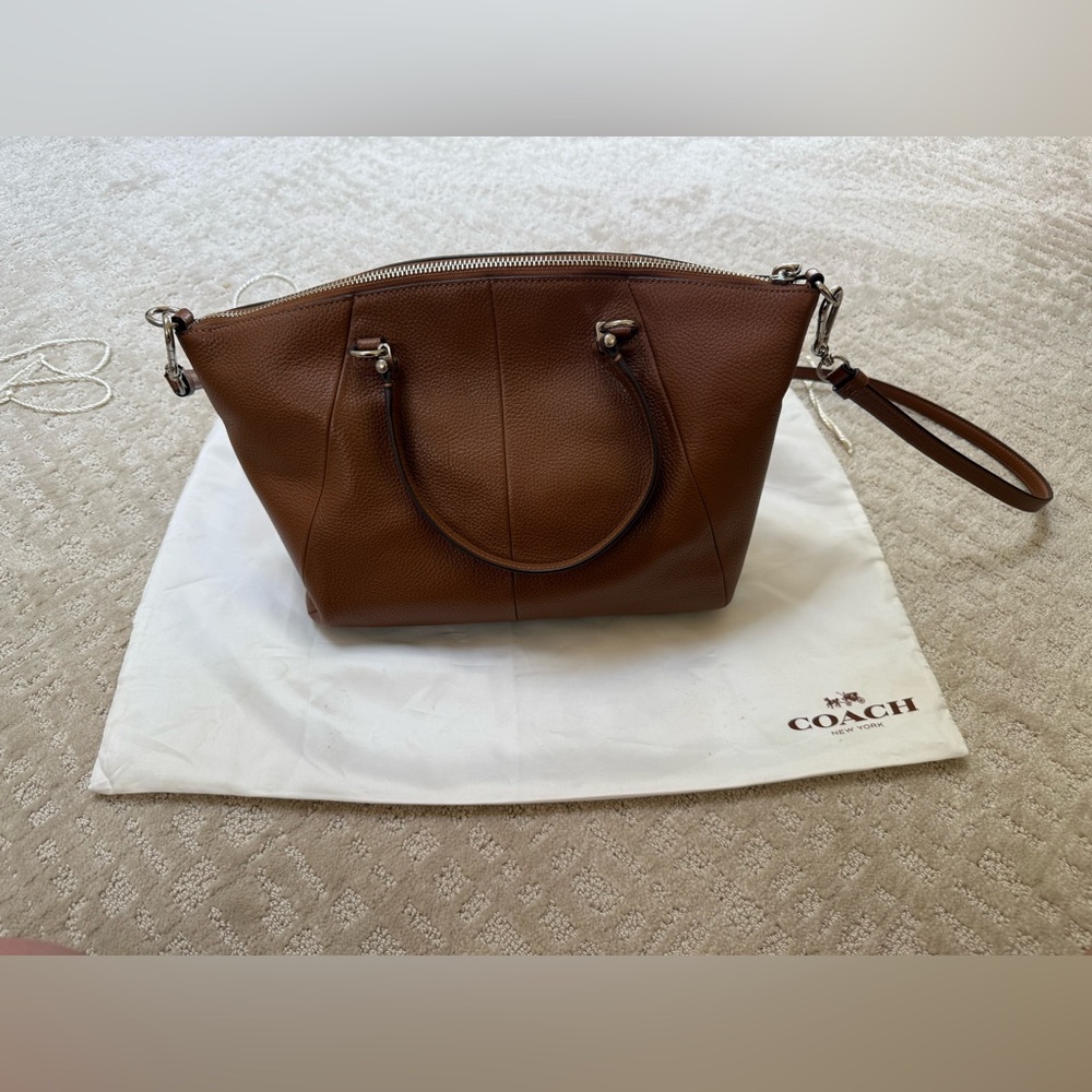 Coach Brown Leather Satchel with Luxurious Finish